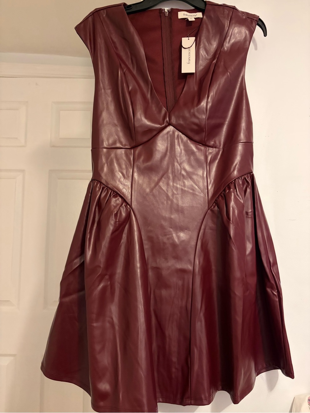 Burgundy dress
